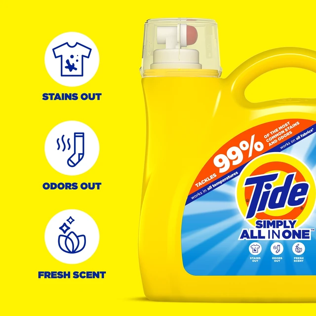 Alt view image 4 of 6 - Tide Simply Laundry Detergent Liquid All-In-One, Refreshing Breeze Scent, 117 fl oz, 89 Loads