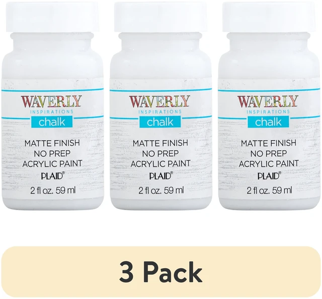 Main image of (3 pack) Waverly Inspirations Chalk Paint, Ultra Matte, White, 2 fl oz