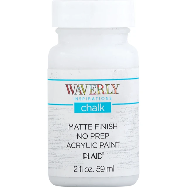 Alt view image 3 of 5 - (3 pack) Waverly Inspirations Chalk Paint, Ultra Matte, White, 2 fl oz