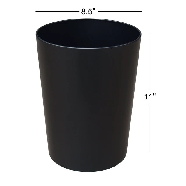 Alt view image 2 of 6 - Mainstays Metal Waste Basket, Black