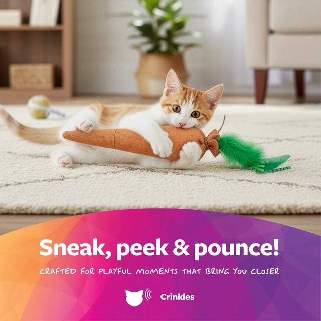 Alt view image 5 of 5 - SmartyKat Kolossal Karrot Soft Plush Catnip Kicker Cat Toy Filled with Pure & Potent Catnip