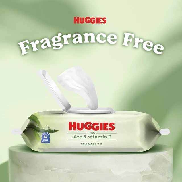 Alt view image 6 of 6 - Huggies Wipes with Aloe & Vitamin E, Unscented, 3 Flip-Top Packs, 168 Total Count