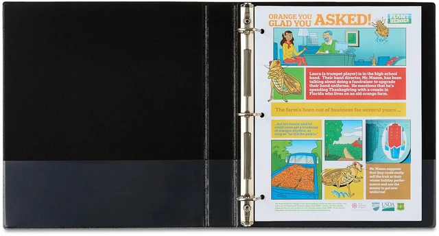 Alt view image 4 of 6 - Pen+Gear 1 in Durable 3-Ring D-Ring Binder, Black, 6 Pack