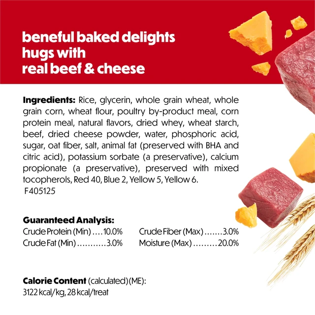 Alt view image 3 of 5 - Purina Beneful Baked Delights Hugs with Real Beef and Cheese Oven Baked Dog Treats, 19.5 oz Pouch