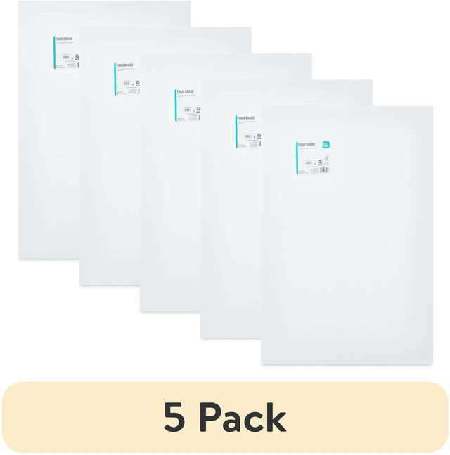 Main image of (5 pack) Pen+Gear White Foam Board, 20" x 30"