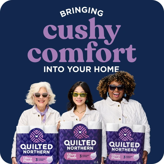 Alt view image 4 of 6 - Quilted Northern Ultra Plush 3-Ply Toilet Paper, 6 Mega Rolls, 255 Sheets Per Roll
