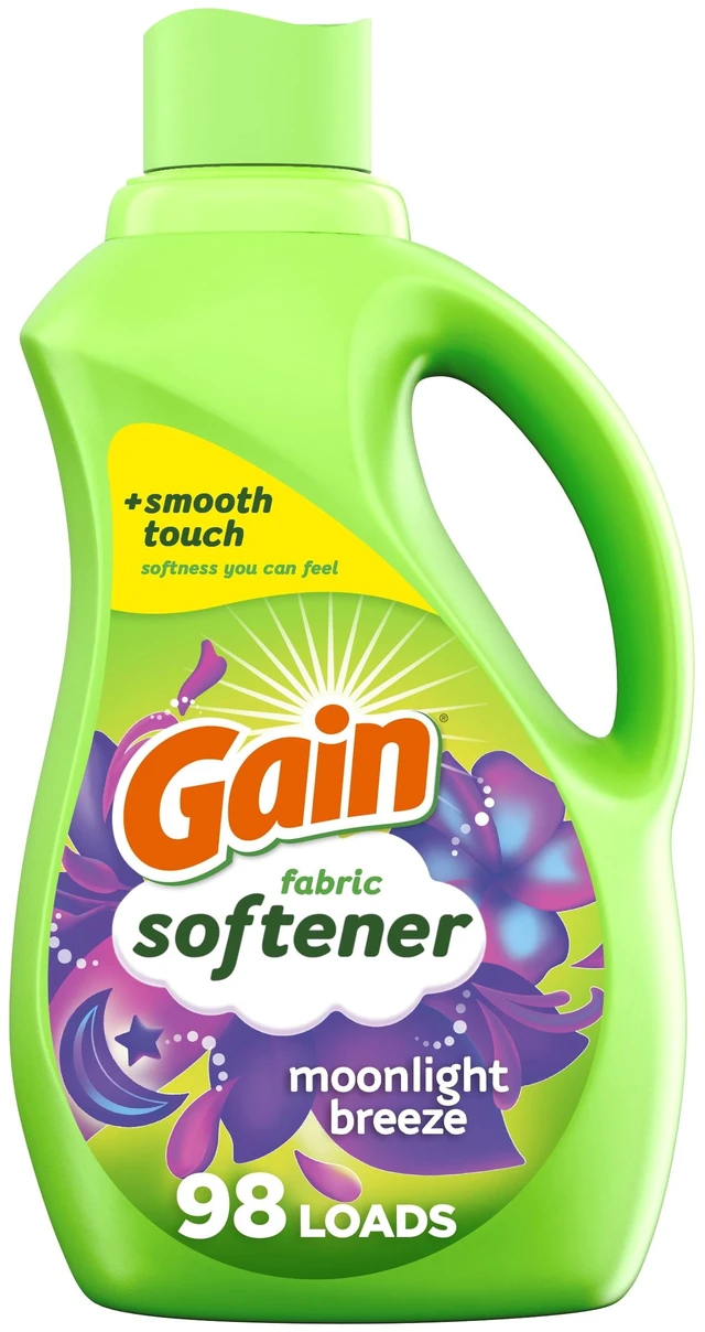 Main image of Gain Laundry Liquid Fabric Softener and Conditioner, Moonlight Breeze Scent, 72 fl oz, 98 Loads