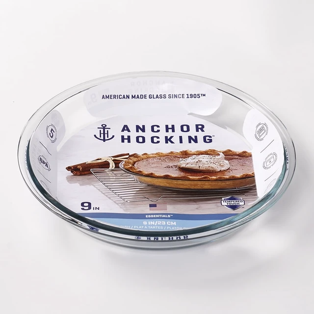 Alt view image 4 of 7 - (2 pack) Anchor Hocking 9" Glass Pie Pan