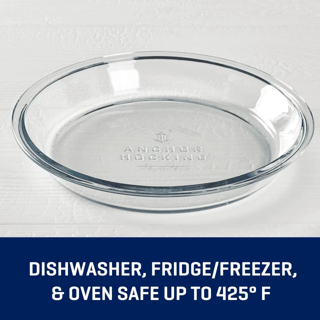Alt view image 6 of 7 - (2 pack) Anchor Hocking 9" Glass Pie Pan