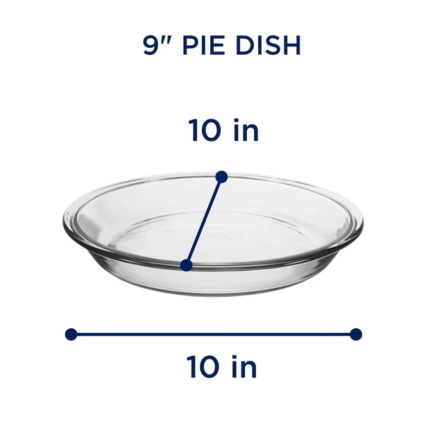 Alt view image 5 of 7 - (2 pack) Anchor Hocking 9" Glass Pie Pan