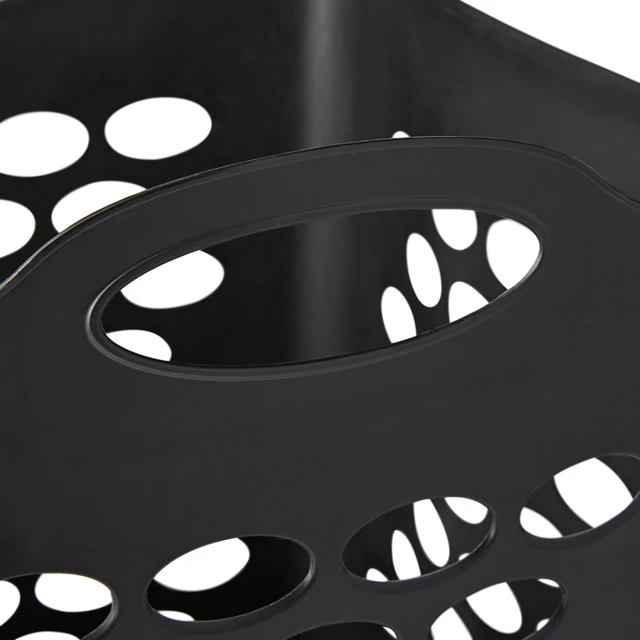 Alt view image 4 of 6 - Mainstays Flexible Square Laundry Hamper, Black Plastic