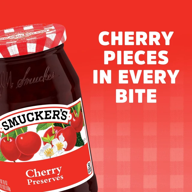 Alt view image 3 of 5 - (4 pack) Smucker's Cherry Preserves, 18 oz