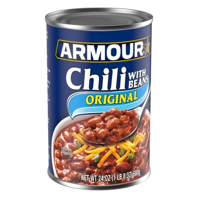 Alt view image 3 of 5 - (4 pack) Armour Star Chili with Beans Canned Food, 24 oz Can