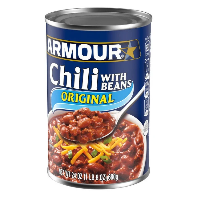 Alt view image 2 of 5 - (4 pack) Armour Star Chili with Beans Canned Food, 24 oz Can