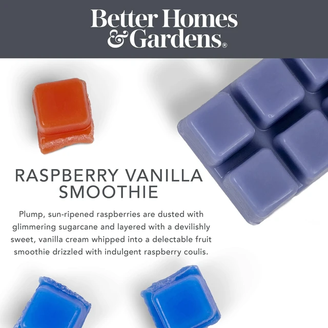 Alt view image 2 of 6 - (3 pack) Raspberry Vanilla Smoothie Scented Wax Melts, Better Homes & Gardens, 2.5 oz (1-Pack)