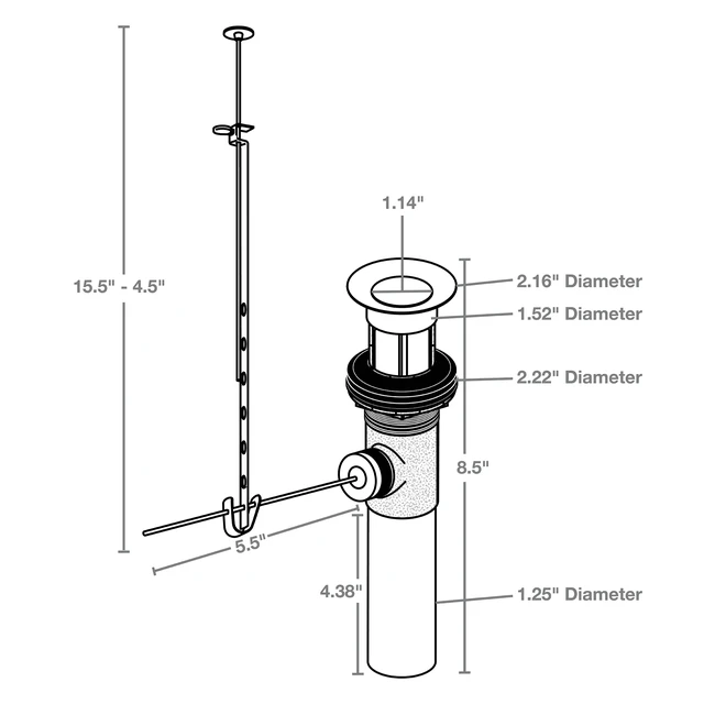 Alt view image 3 of 5 - Danco Bathroom Sink Plastic Pop-up Assembly in Chrome (80767)