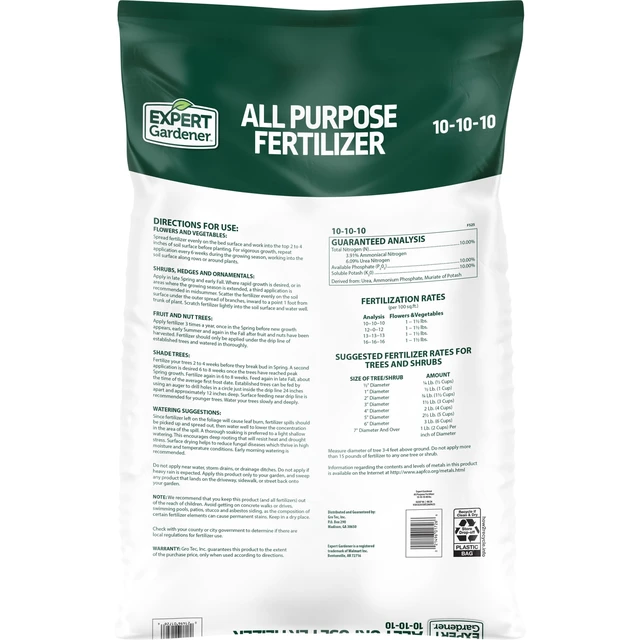 Alt view image 3 of 6 - Expert Gardener All Purpose Plant Fertilizer, 10-10-10, 40 lb Bag