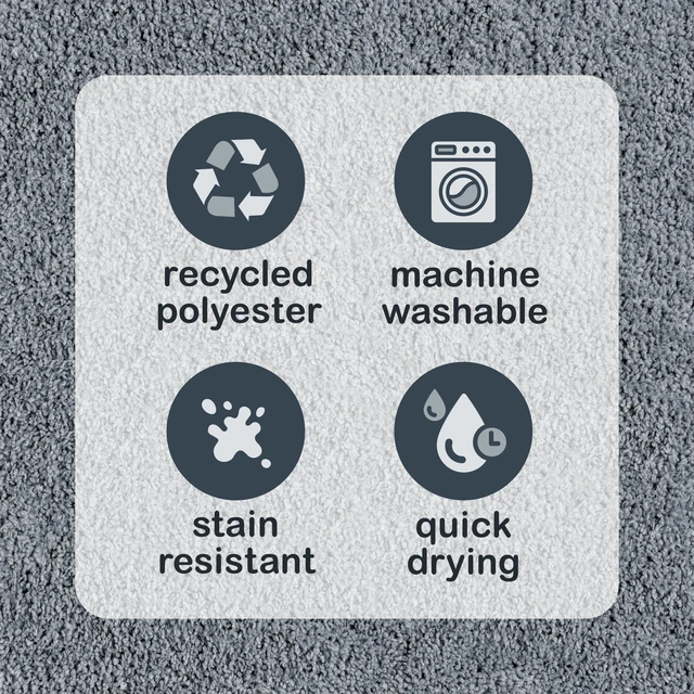 Alt view image 4 of 6 - Mainstays Basic Polyester Toilet Lid Cover, Grey, 19" x 22"