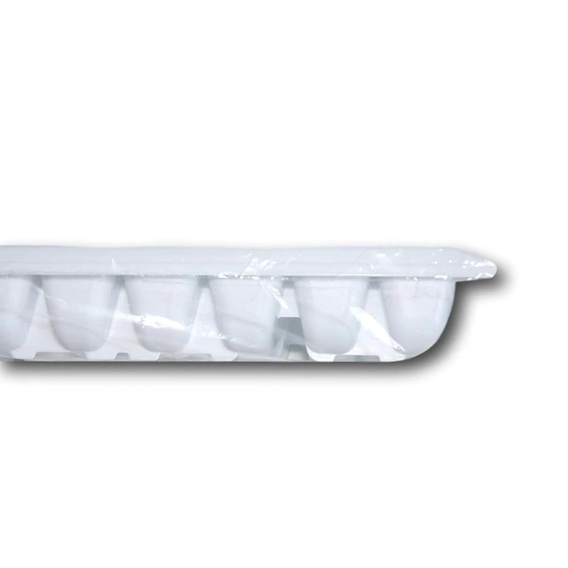 Alt view image 6 of 6 - (2 pack) Rubbermaid Quick Release Ice Cube Tray, Plastic, White, Rectangular