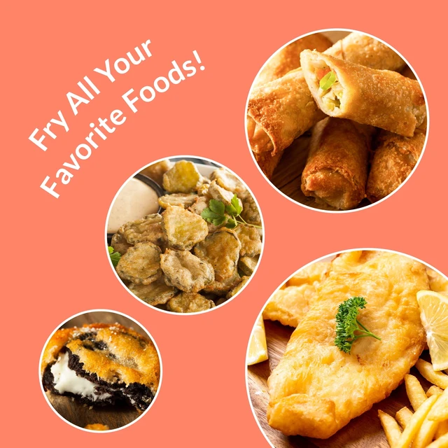 Alt view image 6 of 6 - MyMini 1.5 qt Electric Deep Fryer, 700 watts, Aqua
