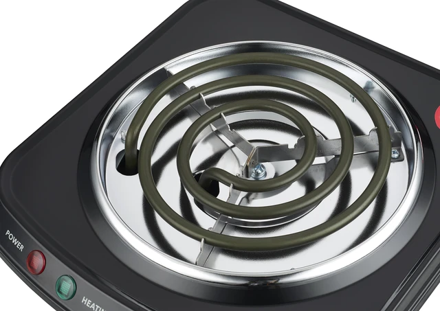 Alt view image 5 of 6 - Mainstays Single Coil Electric Burner and Hot Plate, 1100W, Black