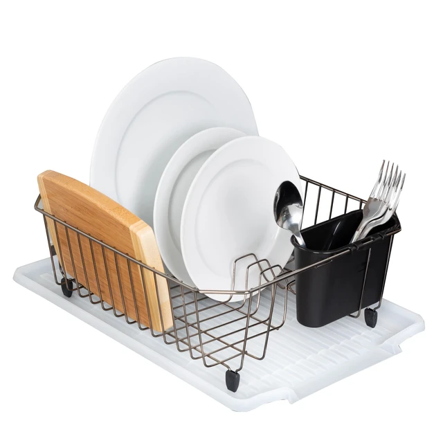 Alt view image 4 of 5 - Mainstays Large Dish Drain Board Drainer Tray, Clear Plastic, 17.32 in x 12.2 in, for Sink or Countertop Drying