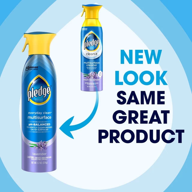 Alt view image 3 of 5 - Pledge Everyday Cleaner Multi Surface, Aerosol, Lavender Scent, 9.7 oz