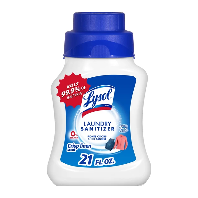 Main image of Lysol Laundry Sanitizer Additive, Sanitizing Liquid for Clothes and Linens, Crisp Linen, 21 fl oz