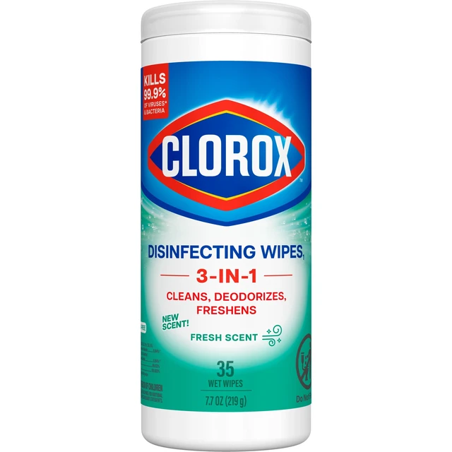 Alt view image 5 of 5 - Clorox Disinfecting Cleaning Wipes, Bleach Free, Fresh Scent, 35 Count