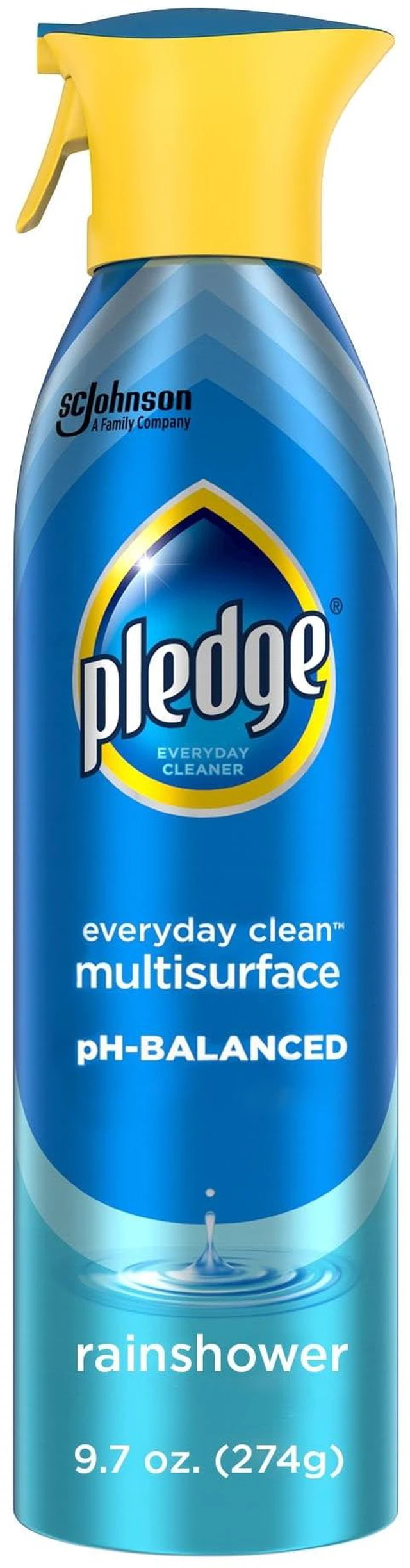 Main image of Pledge pH-Balanced Multisurface Spray, Everyday Cleaner, Rainshower Scent, 9.7oz