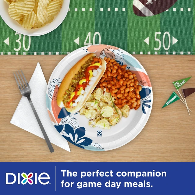 Alt view image 5 of 6 - Dixie Disposable Paper Plates, 10", Multi-Color, 50 Count