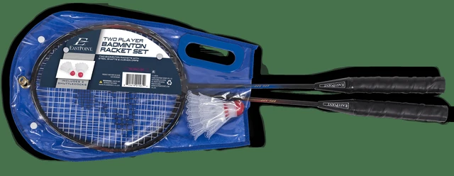 Alt view image 5 of 7 - EastPoint Sports 2 Player Badminton Racket Set; 2 Rackets with Steel Shafts, 2 Shuttlecock Birdies