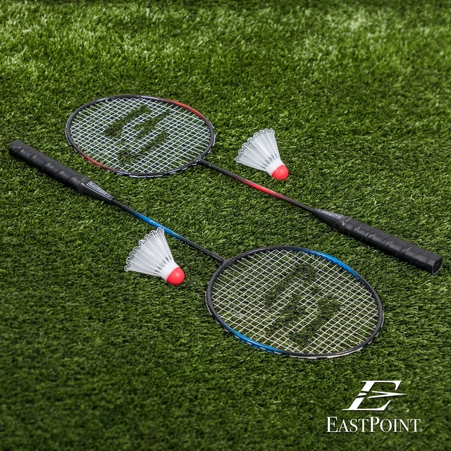 Alt view image 4 of 7 - EastPoint Sports 2 Player Badminton Racket Set; 2 Rackets with Steel Shafts, 2 Shuttlecock Birdies