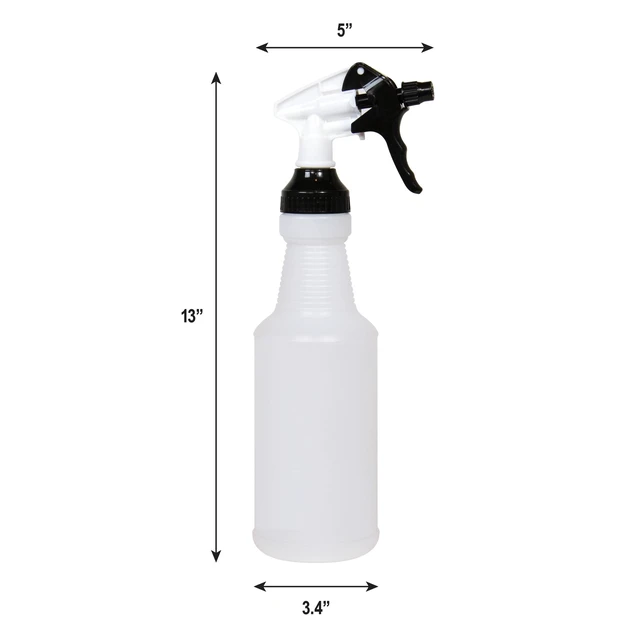 Alt view image 2 of 6 - (3 pack) Stout Stuff Plastic Wide Mouth Empty Spray Bottle, Holds 32oz