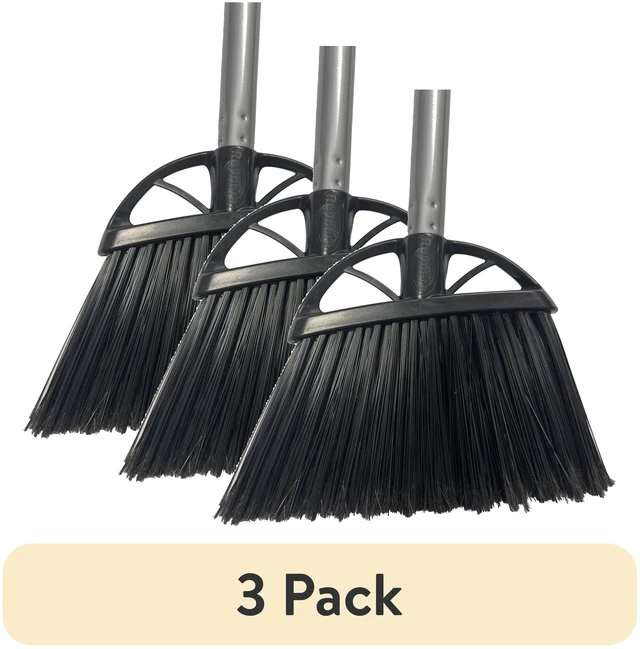 Main image of (3 pack) Reynera Household 10" Angle-Cut Poly-Bristle Broom, 1 Count