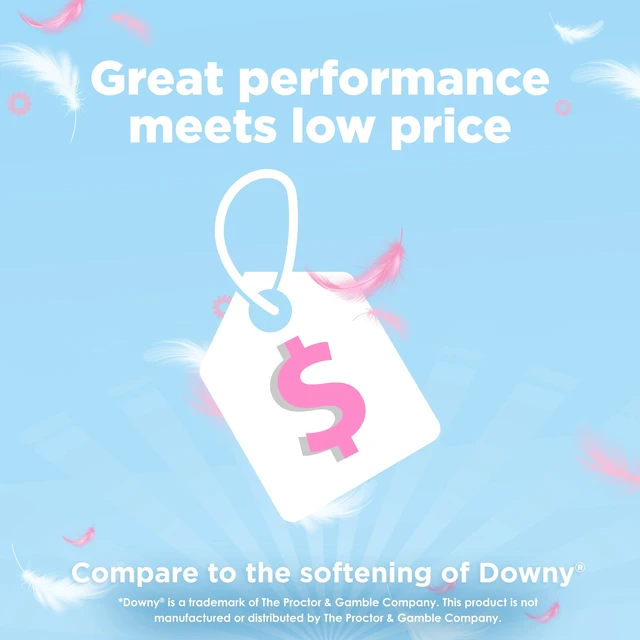Alt view image 2 of 6 - Great Value Gentle Soft Fabric Softener, Spring Showers, 111 fl oz, 150 Loads, Compare to the Softening of Downy®