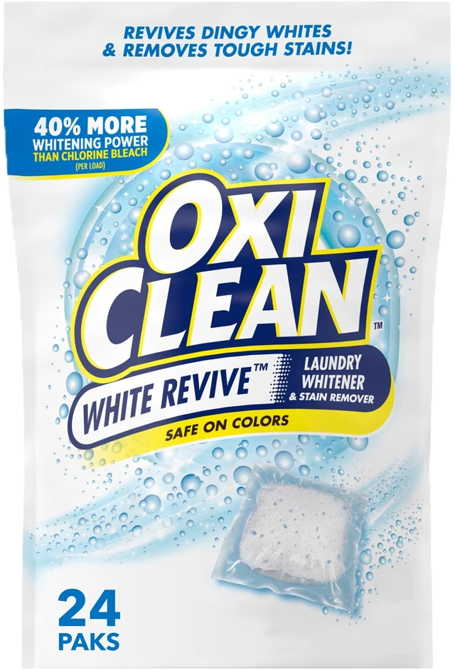Main image of OxiClean White Revive Laundry Whitener and Laundry Stain Remover Power Paks, 24 Count