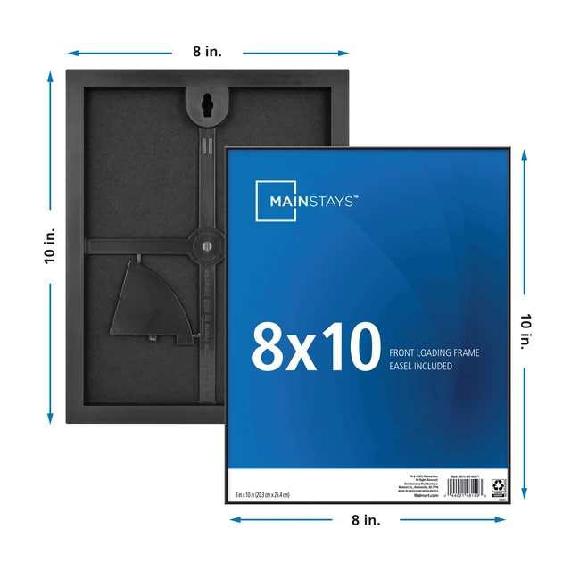 Alt view image 6 of 6 - (6 pack) Mainstays Format Front-Loading Picture Frame, 8 x 10, Black, Wall or Tabletop