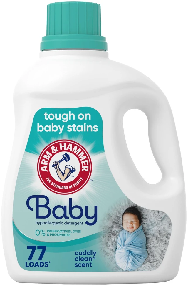 Main image of ARM & HAMMER Baby Laundry Detergent Liquid, Cuddly Clean Scent, 100.5 Fl Oz, 77 Loads