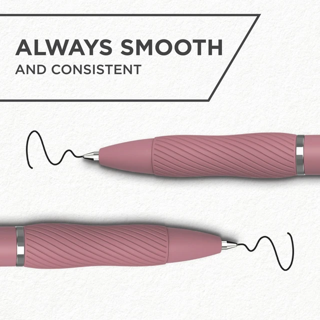 Alt view image 6 of 6 - Sharpie S-Gel Pens, Medium Point, Bold Blush, Black Ink, 4 Count