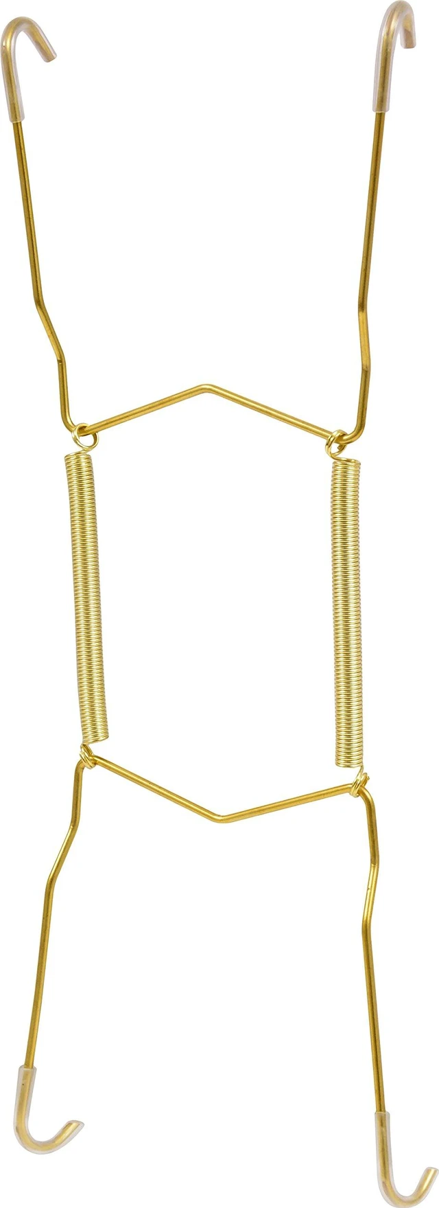 Main image of Hillman Soft Tip Metal Plate Hanger, 8in-11in, 1 Count, Brass