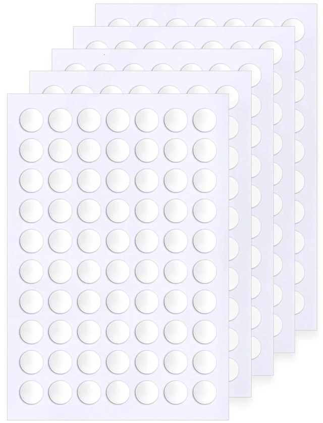 Main image of JUNEBRUSHS 350 Pieces Double Sided Sticky Dots, Sticky Tack for Wall Hanging Removable Poster Putty Clear Round Putty No Trace Adhesive Sticky Putty for Balloon Craft DIY Art Office Supplies (6 mm)