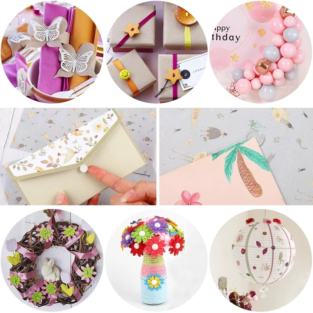 Alt view image 7 of 7 - JUNEBRUSHS 350 Pieces Double Sided Sticky Dots, Sticky Tack for Wall Hanging Removable Poster Putty Clear Round Putty No Trace Adhesive Sticky Putty for Balloon Craft DIY Art Office Supplies (6 mm)