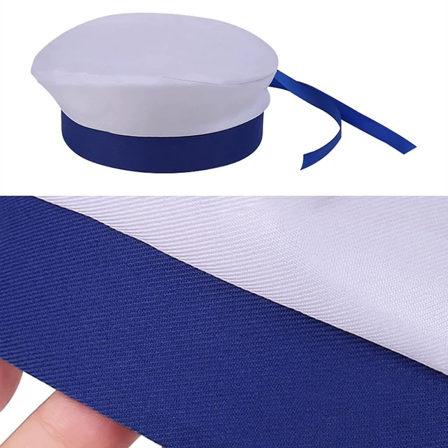 Alt view image 3 of 4 - thuizen White Marine Sailor Captain Nautical Costume Hat