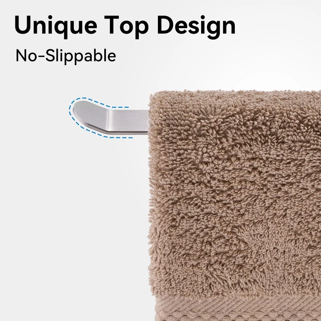 Alt view image 7 of 7 - Silver T-Shaped Hand Towel Holder, Stainless Steel