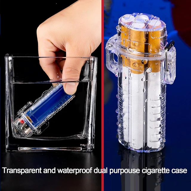 Alt view image 2 of 6 - HUMWE Outdoor EDC Waterproof Transparent Cigarette Case, 4 Capacity, for Regular/King Size 85mm Cigarettes Box Holder (Mini)
