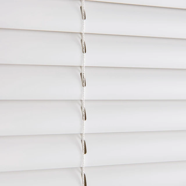 Alt view image 5 of 6 - Mainstays Cordless Vinyl Light Filtering Window Blinds, 1 in Slats, White, 1-Piece, 30 in W x 64 in L
