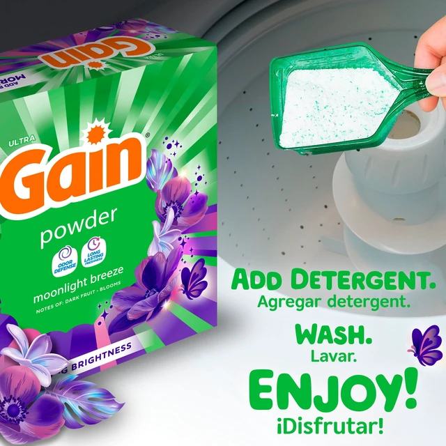 Alt view image 3 of 6 - Gain Powder Laundry Detergent, Moonlight Breeze Scent, 82 oz, 89 Loads