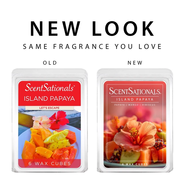 Alt view image 5 of 6 - (2 pack) Island Papaya Scented Wax Melts, ScentSationals, 2.5 oz