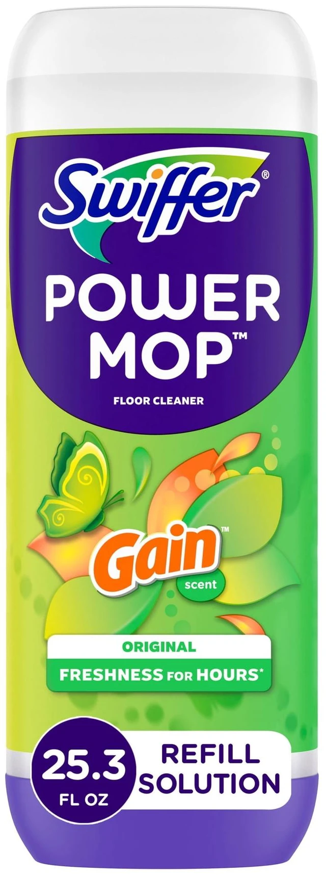 Main image of Swiffer Power Mop Floor Cleaner Solution with Gain Scent, 25.3 fl oz